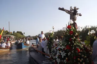 Cientos de personas acuden a la romería del Cristo del Palmar