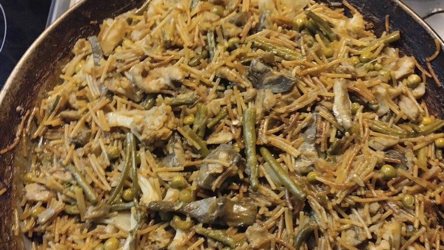 Fideus secs de bacallà