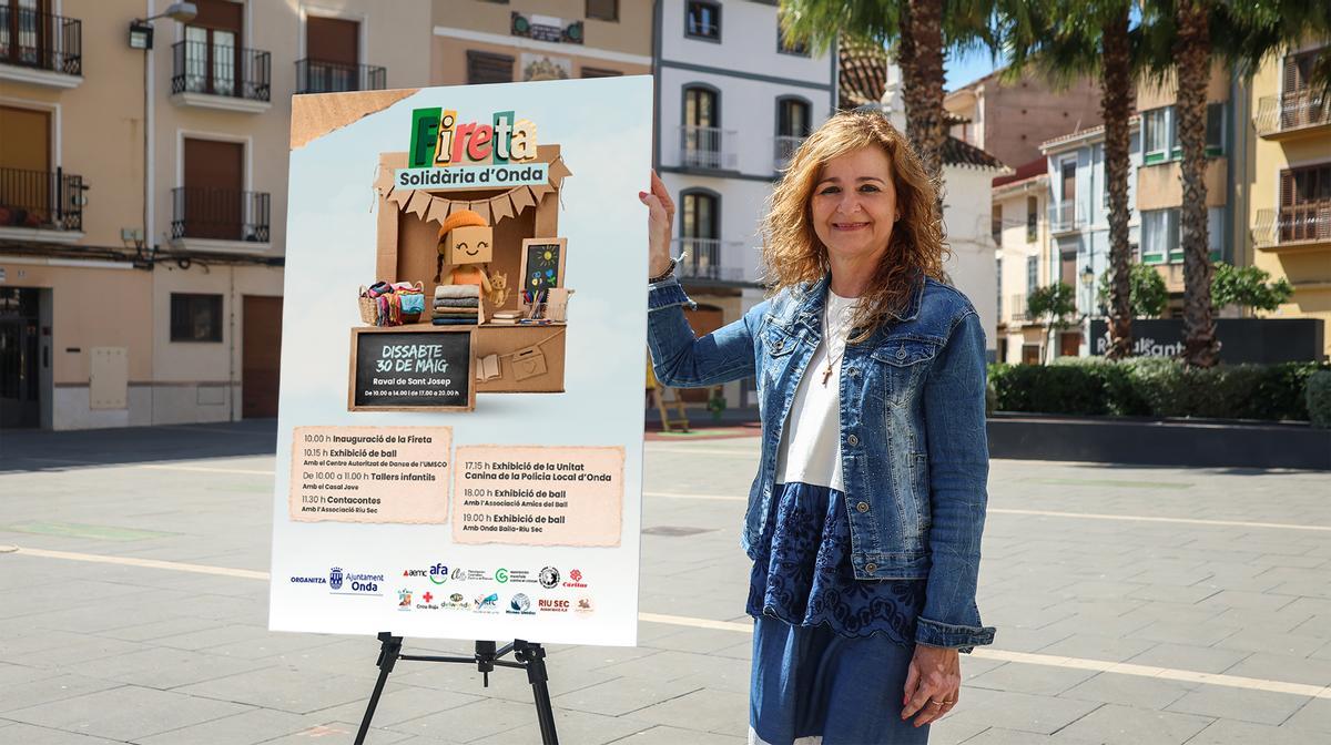 La concejala de Voluntariado de Onda, Maribel Raigada, ha señalado que “la Fireta Solidària permite visibilizar el enorme trabajo que realizan las asociaciones y ONG de Onda".