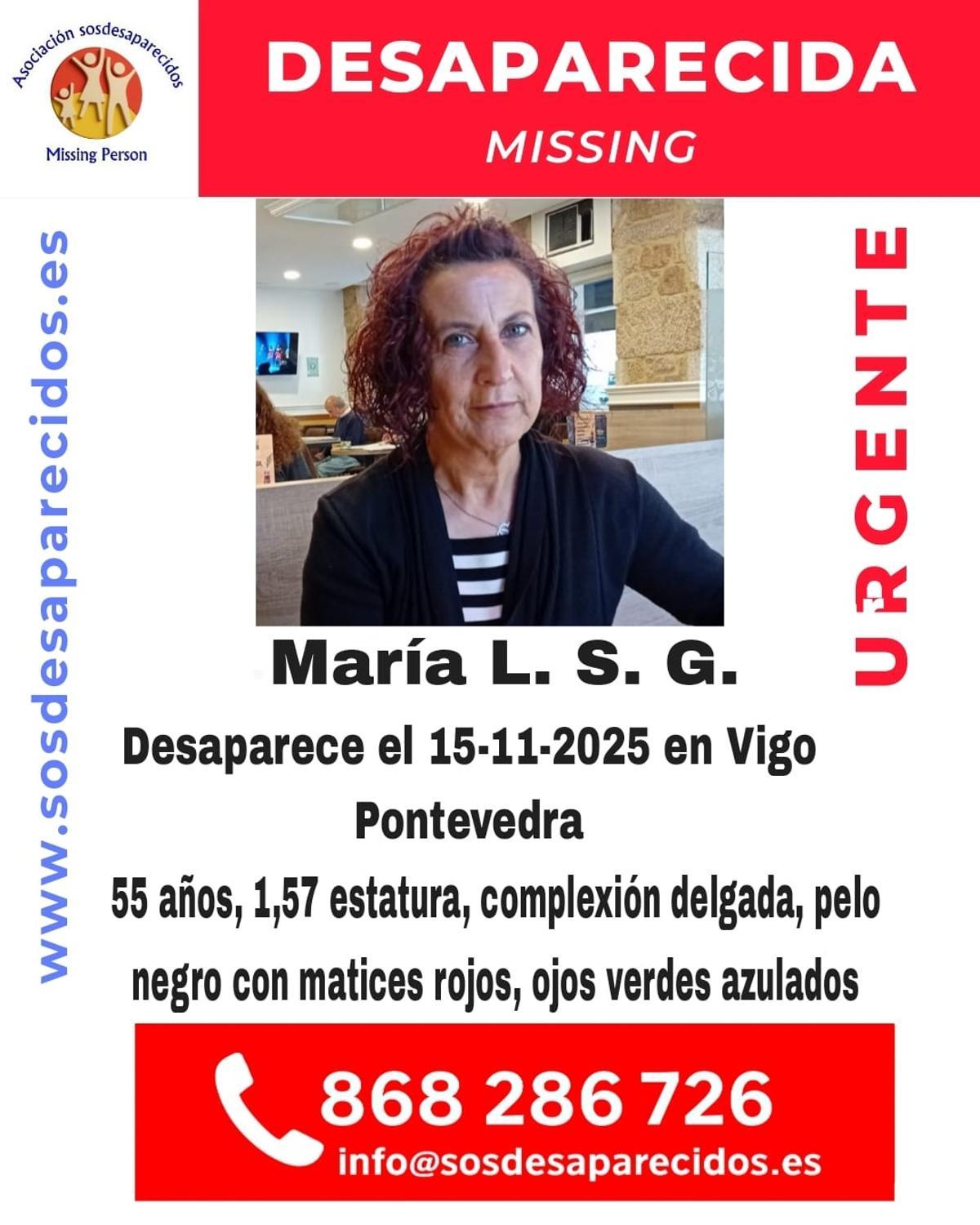 María L. S. G., desaparecida en Vigo.