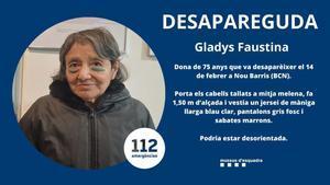 Los Mossos pidieron ayuda ciudadana para localizar a Gladys Faustina