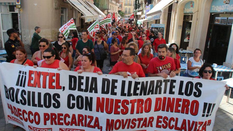 La plantilla de Extel muestra su rechazo al ERE en Málaga