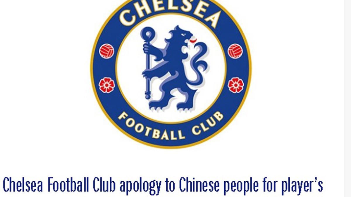 El Chelsea reaccionó rápido en su página web