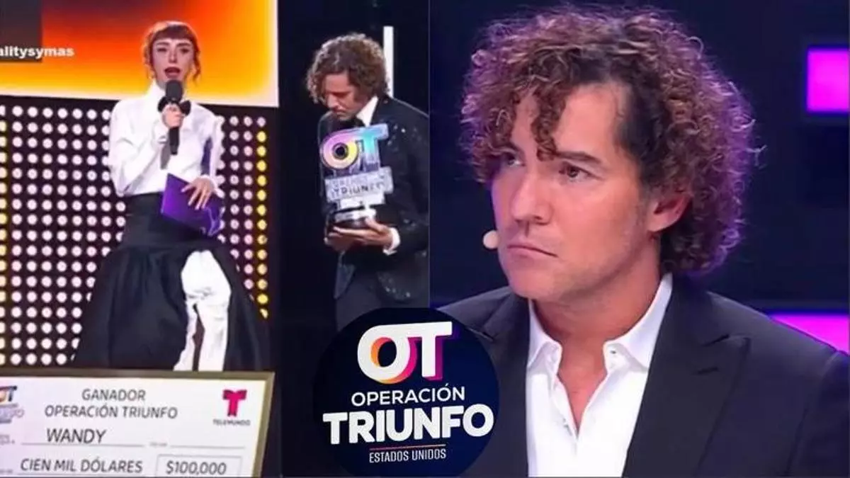 David Bisbal alucina en la caótica final de 'OT USA' al ver que habían desvelado el nombre del ganador antes de tiempo: 'Flipando"