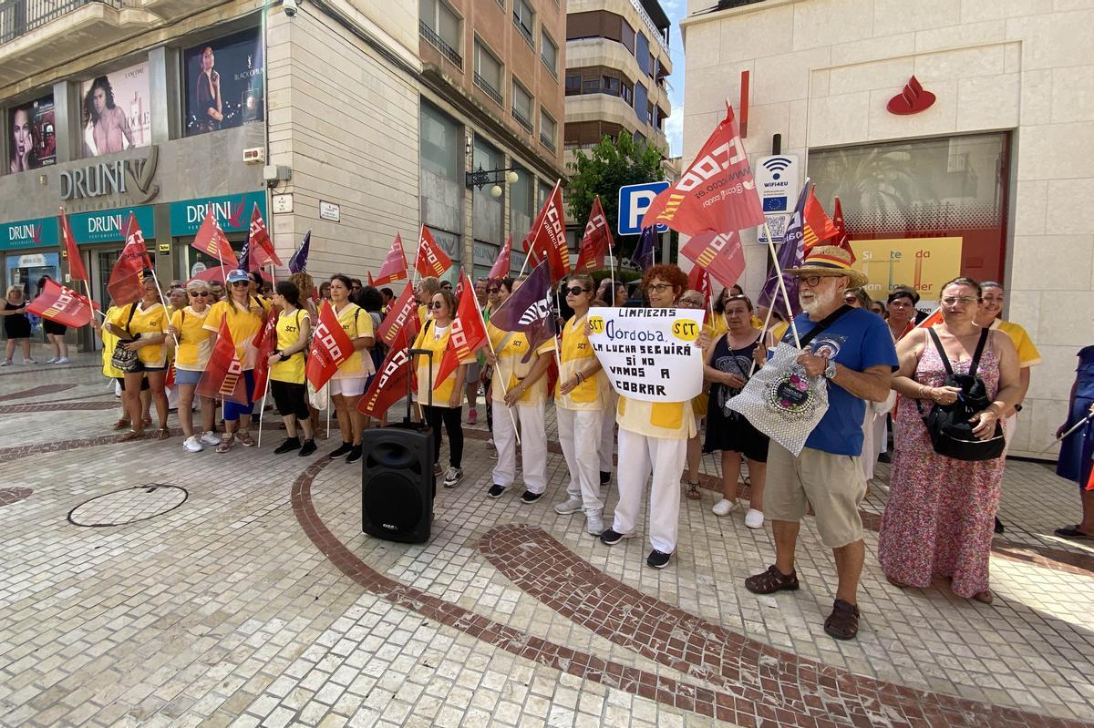 Una imagen de la concentración de trabajadoras el pasado julio