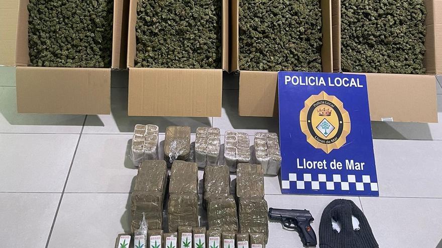 Persecució de tres homes a Lloret que portaven el cotxe carregat d&#039;haixix i marihuana