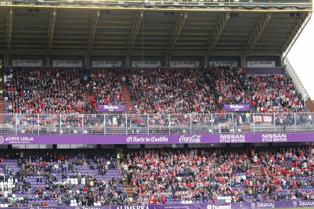 Así apoya La Mareona al Sporting en el José Zorrilla