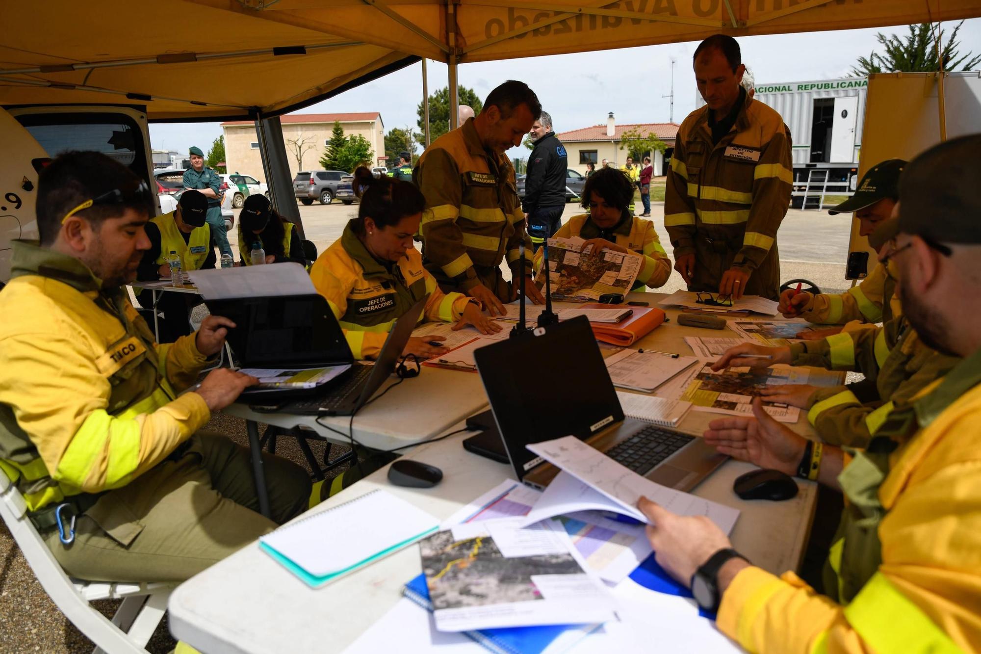 Así ha sido el simulacro forestal transfronterizo desplegado en Aliste