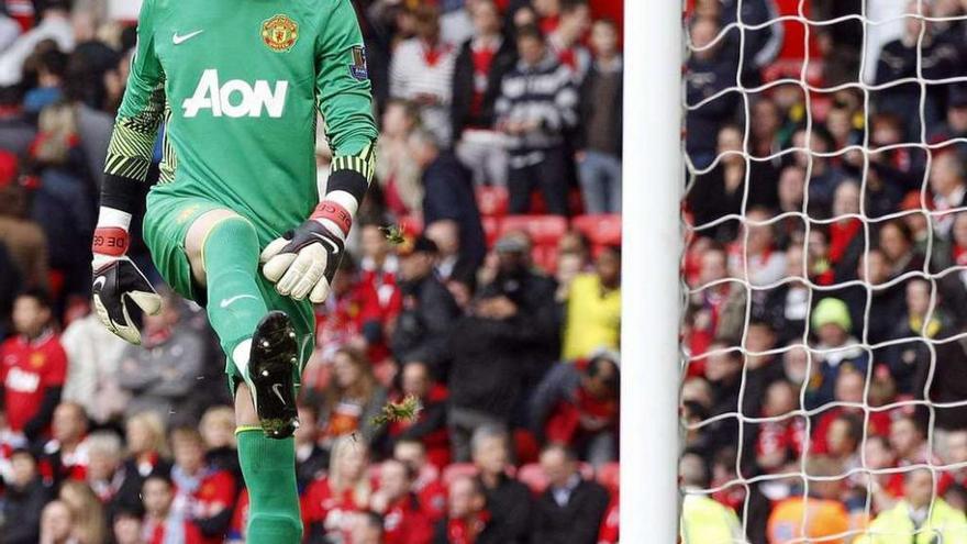 De Gea, durante un partido con el Manchester United.