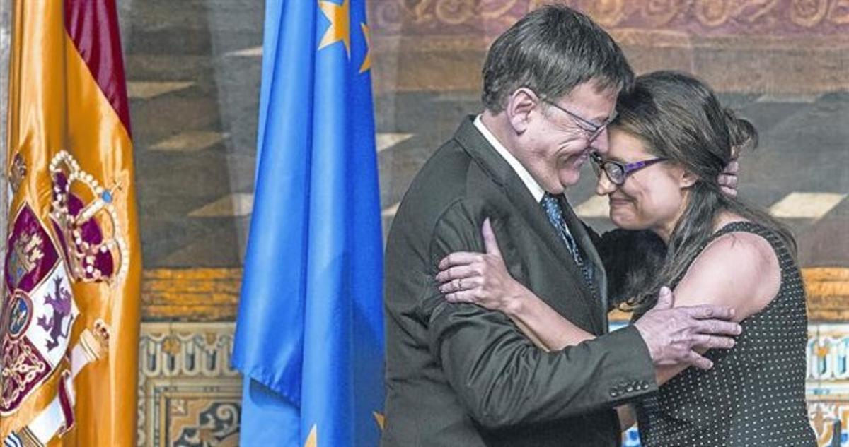 Ximo Puig i Mónica Oltra, el dia de la presa de possessió dels consellers.