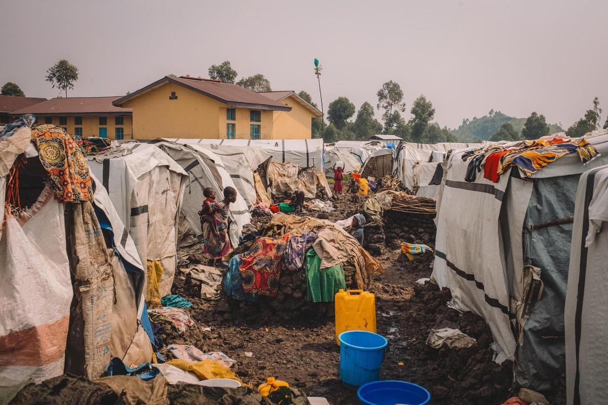 Un campamento de desplazados en Kanyaruchinya (República Democrática del Congo).