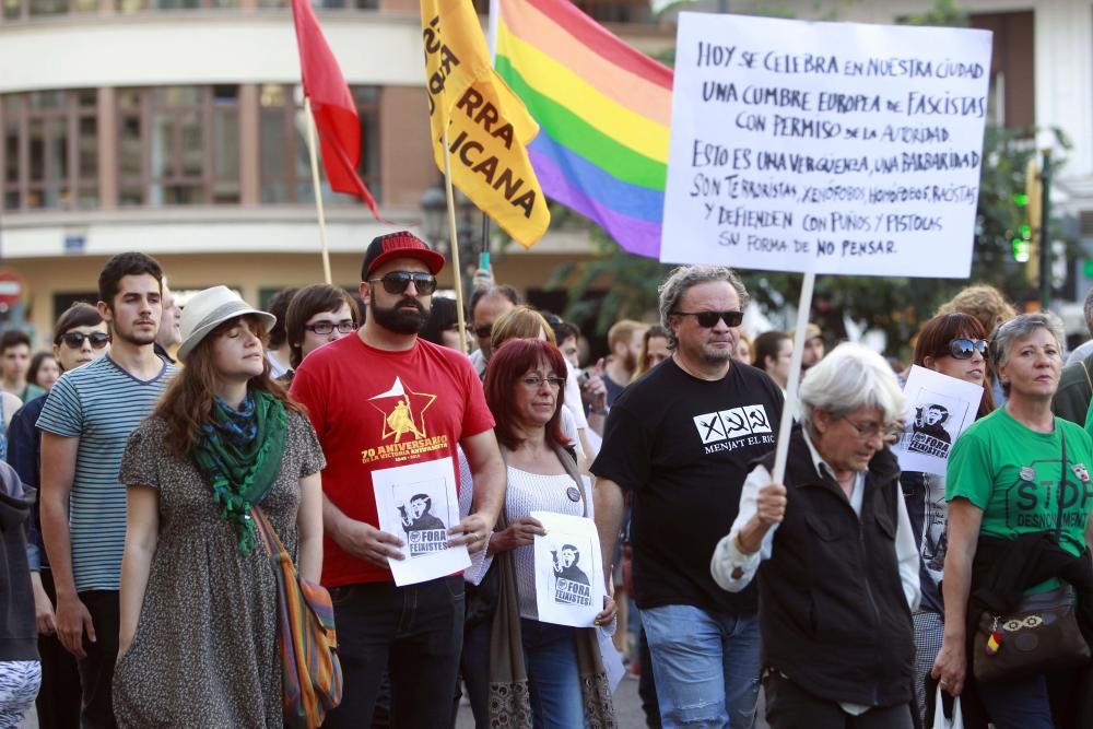 Manifestación antifascista en Valencia