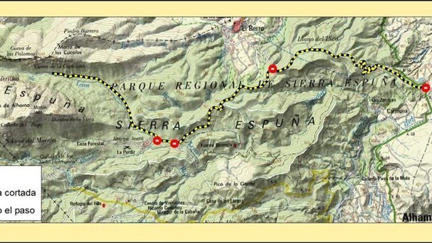 Cortan accesos al Parque Regional de Sierra Espuña por tránsito de camiones