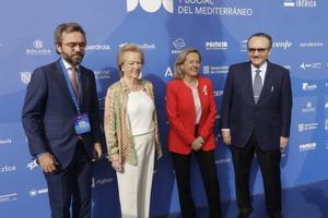 La presidenta del Banco Europeo de Inversiones, Nadia Calviño, en el Foro del Mediterráneo.