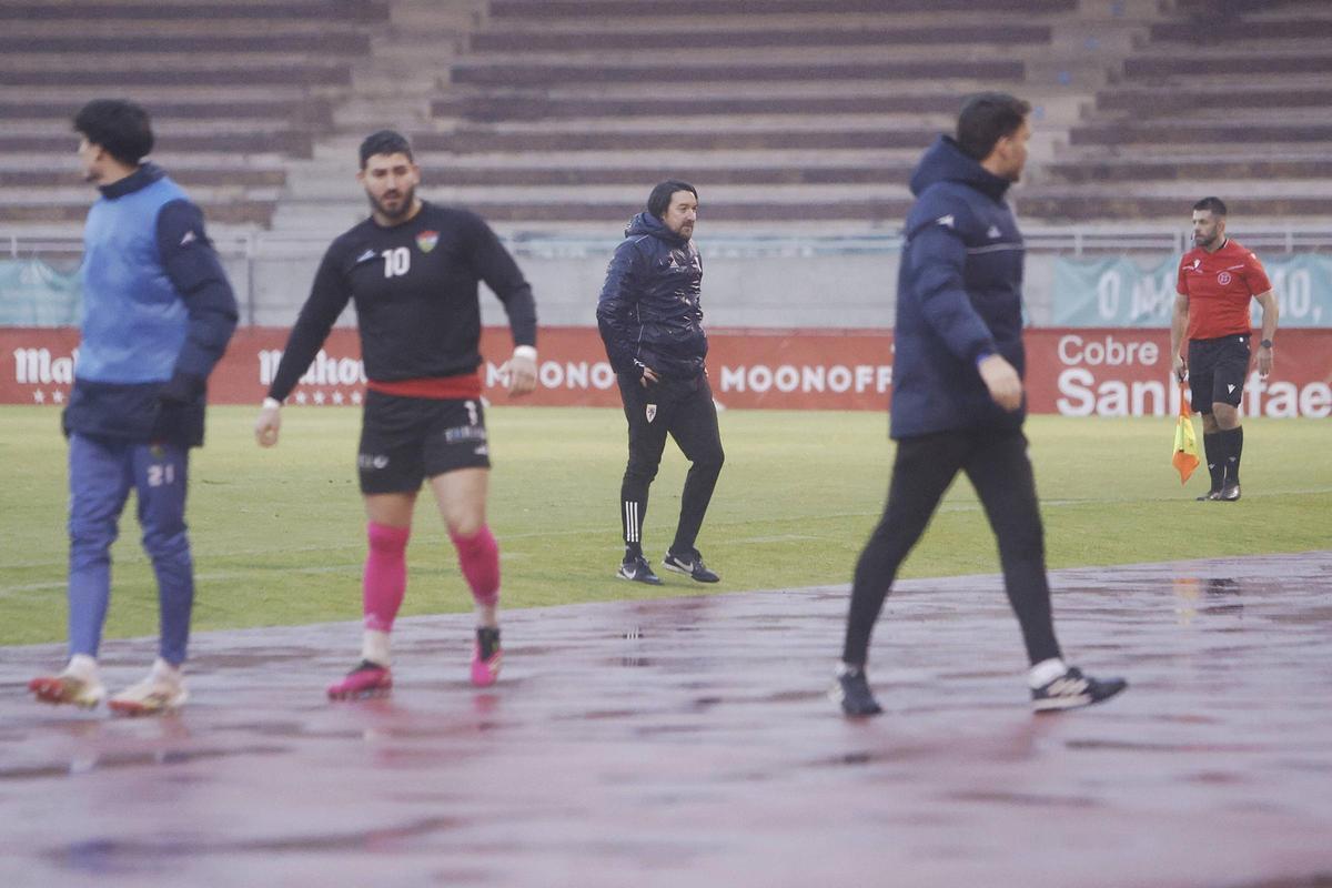 Secho Martínez, durante el partido ante el CD Boiro en San Lázaro.