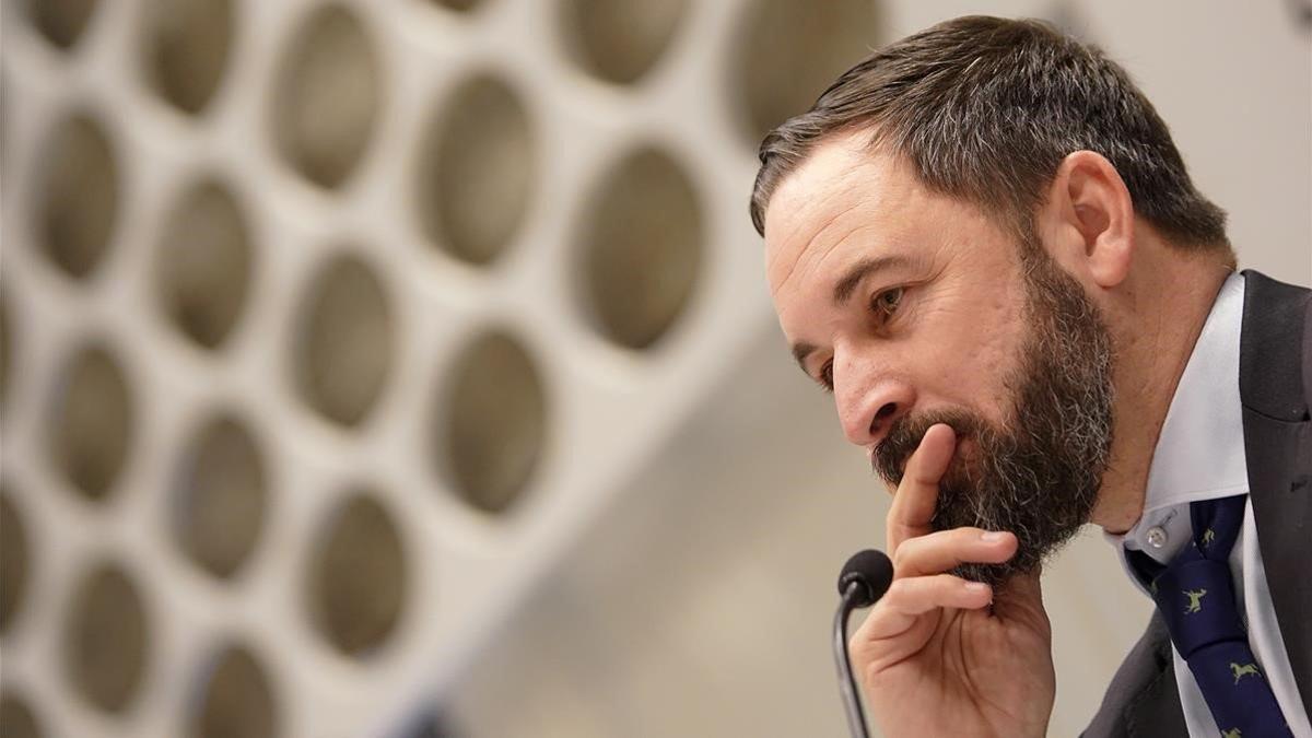 El presidente de Vox, Santiago Abascal