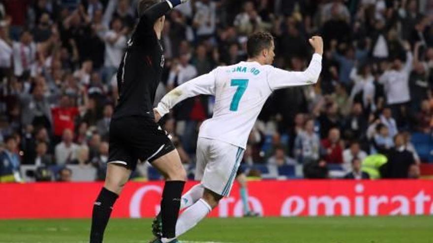 Cristiano Ronaldo celebra el seu gol.