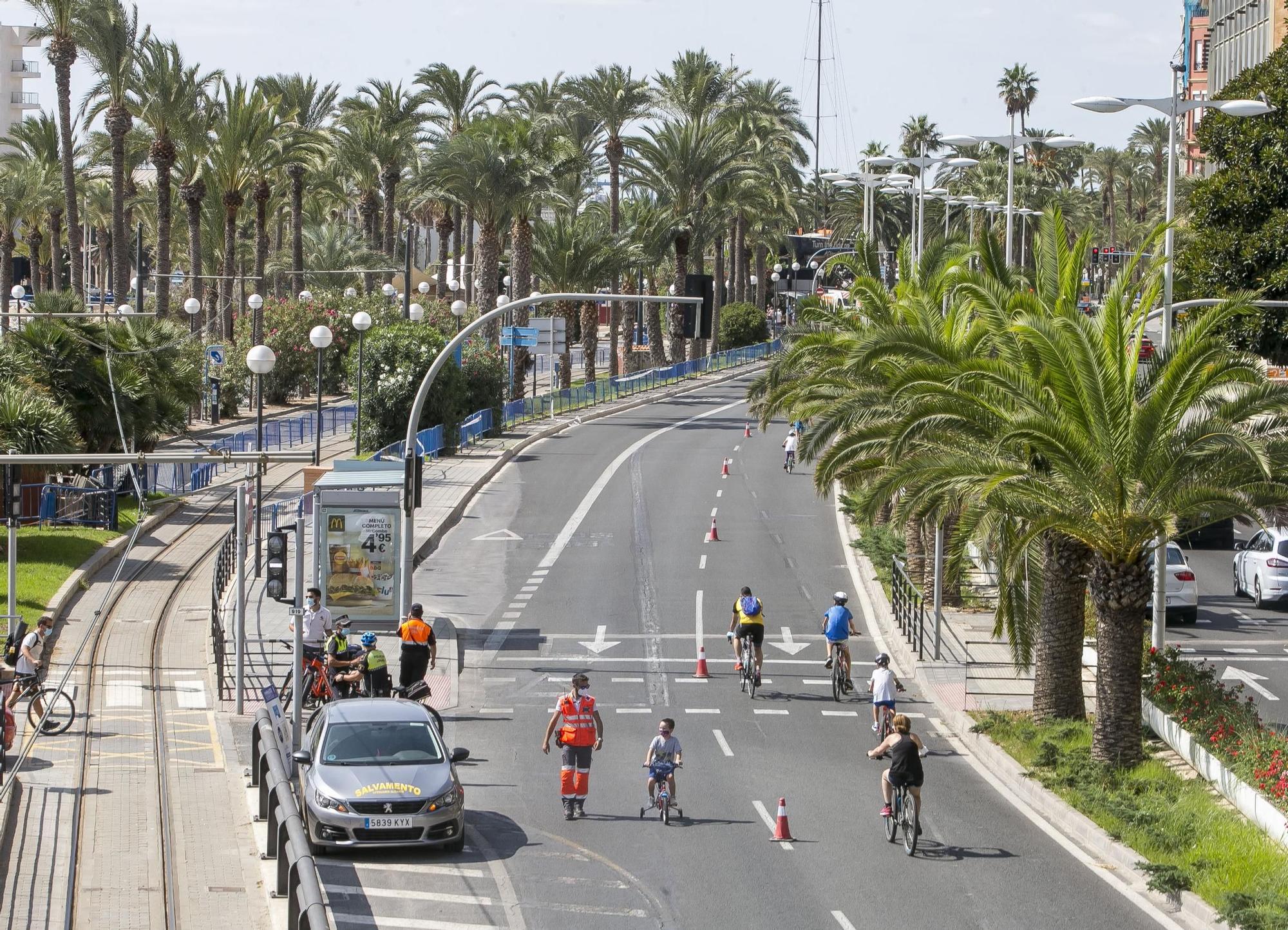 Unas 355 personas participan en la Ciclovía 2020 de Alicante