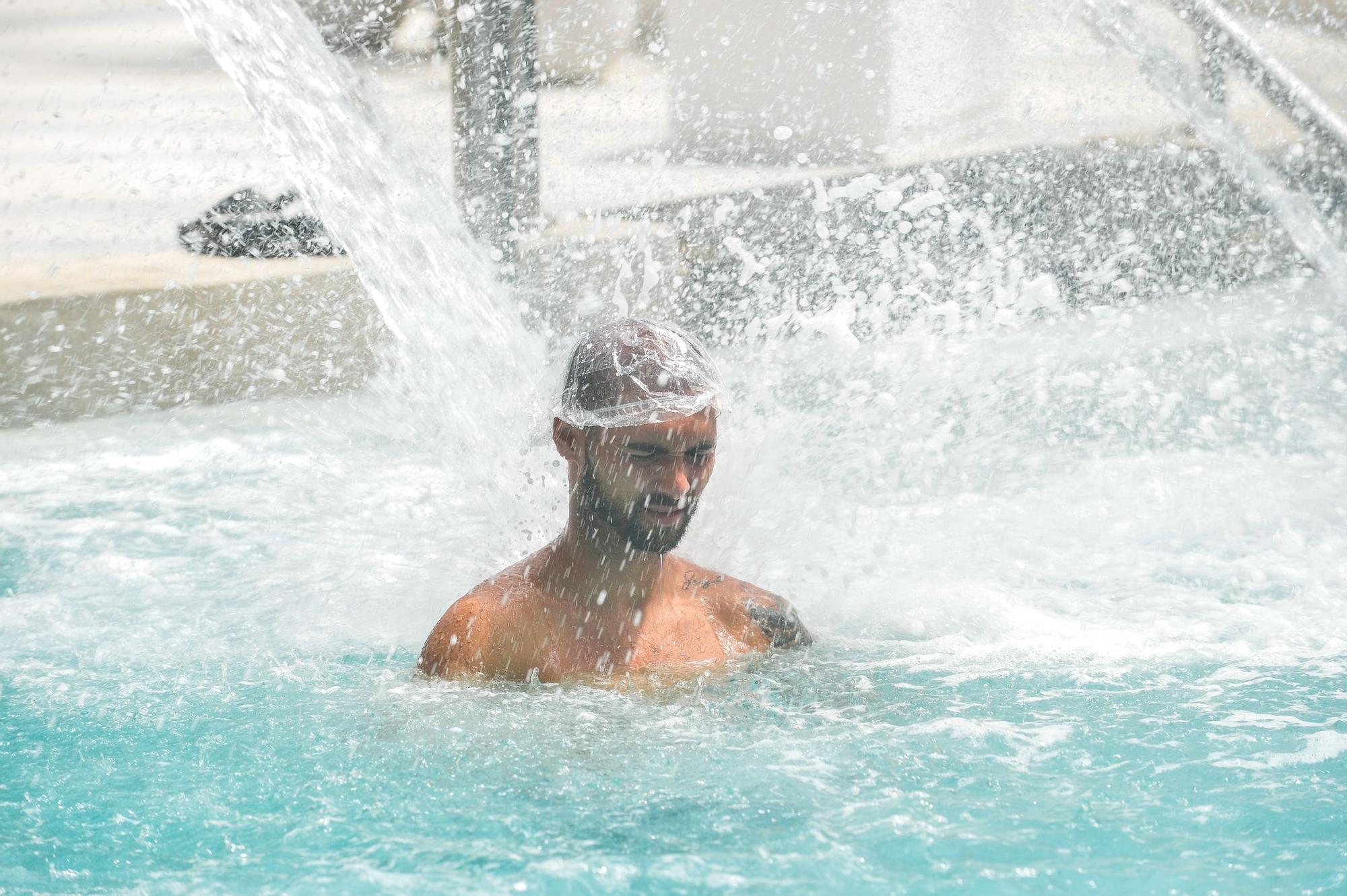 La plantilla de la UD Las Palmas en el Thalasso de Gloria Palace San Agustín