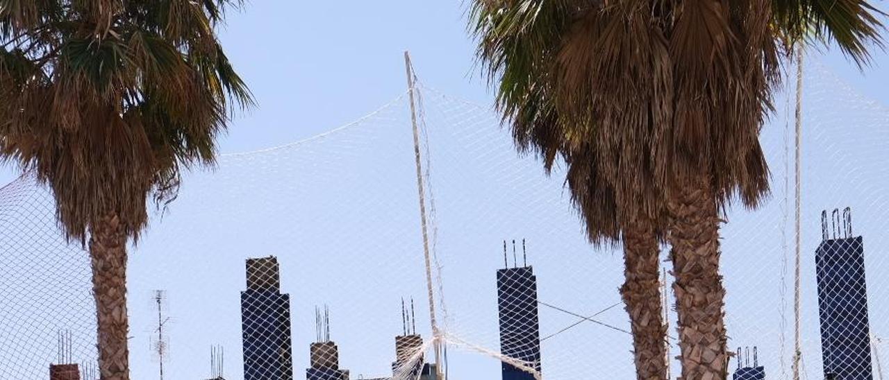 Edificio en construcción en Monforte, el municipio con los mejores datos del sector en el segundo trimestre.