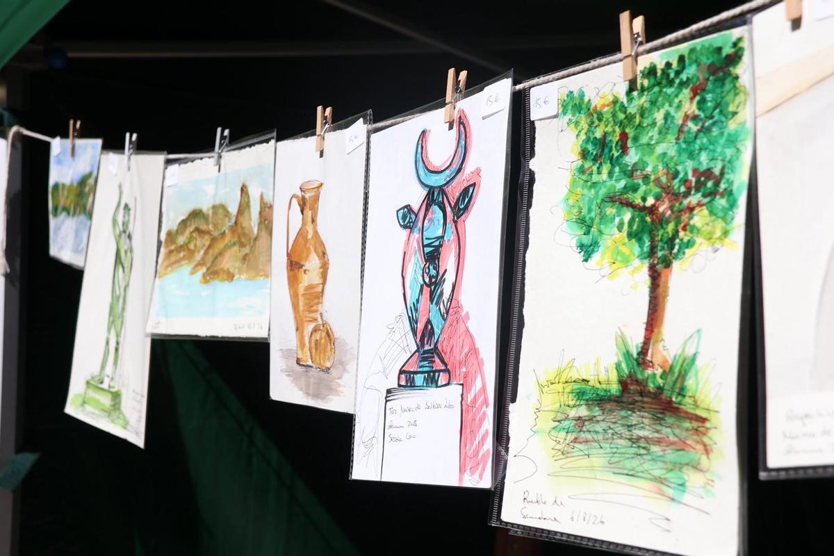 Trabajos realizados por los niños en uno de los talleres Trabajos realizados por los niños en uno de los talleres