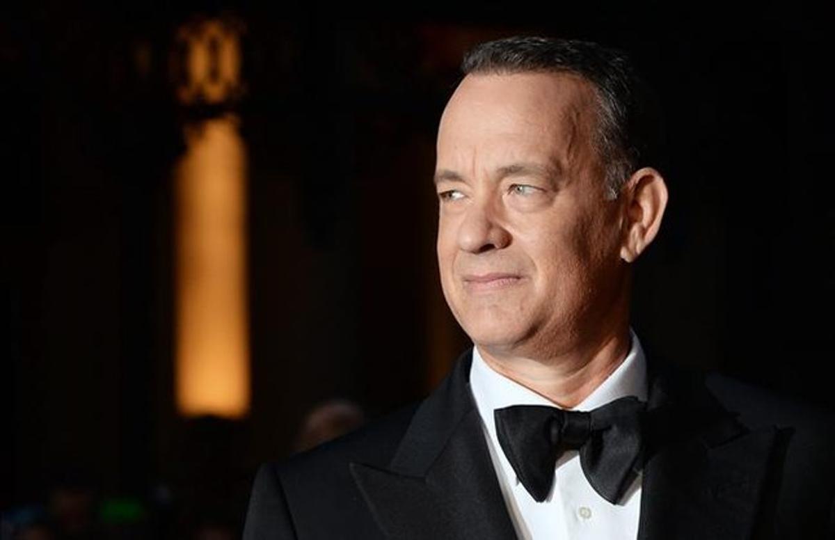 Hanks, en l’estrena londinenca de ’Capitán Phillips’.