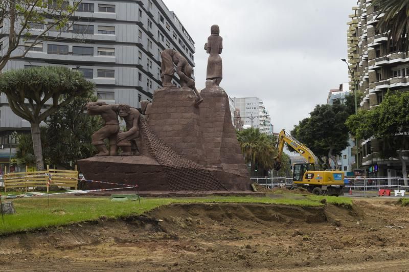 Obras en la Plaza de España