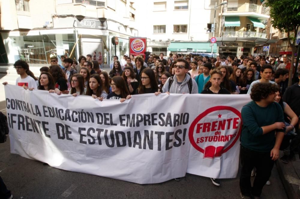 Manifestación en Murcia contra la Lomce