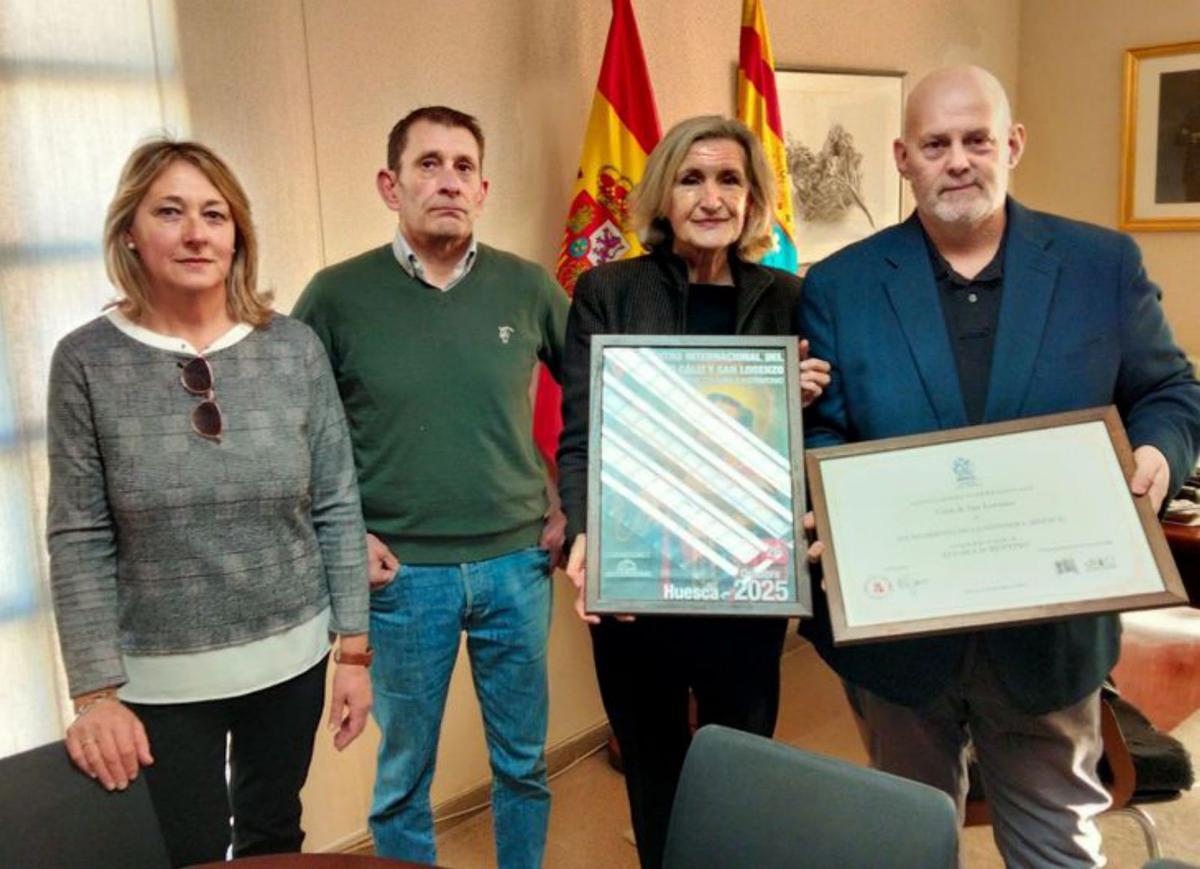 Acto de entrega del reconocimiento.