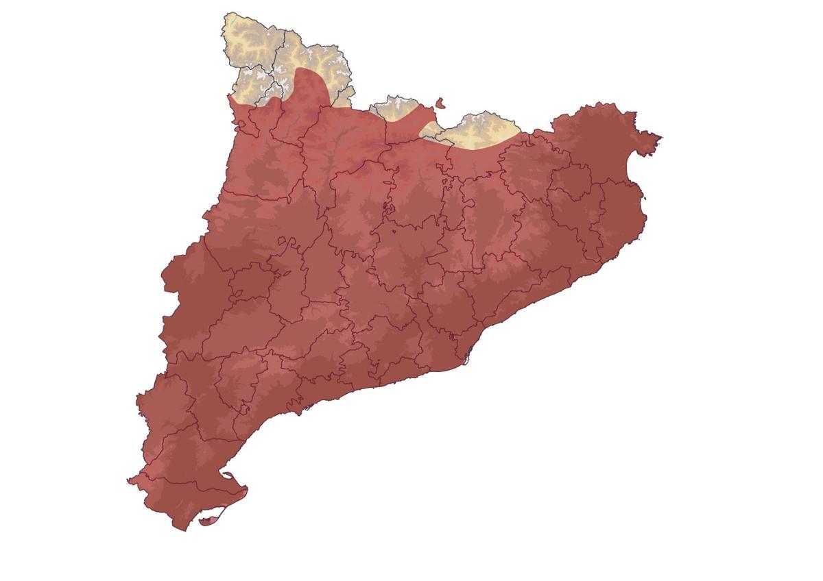 Mapa de distribución de la 'Malpolon monspessulanus'.