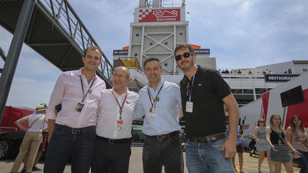 Bartomeu no perdió detalle de las carreras de Moto GP en el Circuit