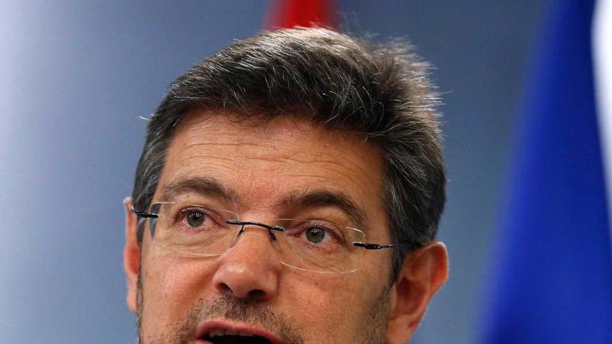 El responsable de Justicia, Rafael Catalá, ayer, en la rueda de prensa posterior al Consejo de Ministros.