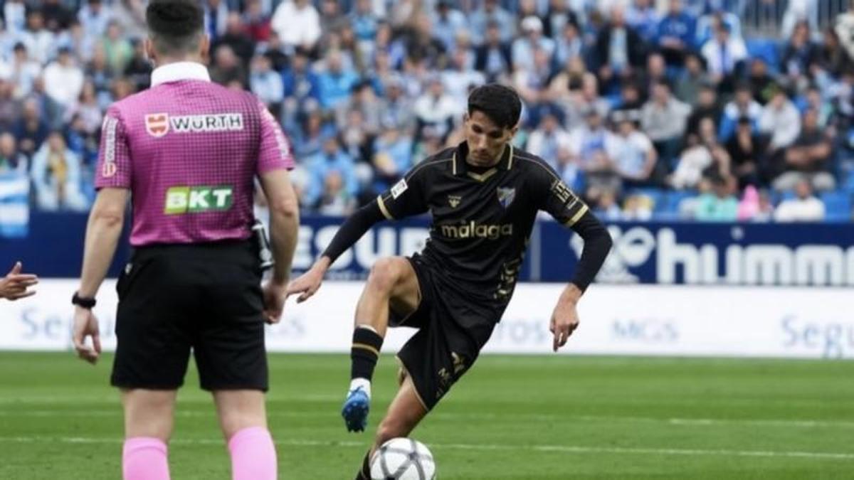 Juanpe antes de lesionarse en el partido ante la UD Las Palmas.