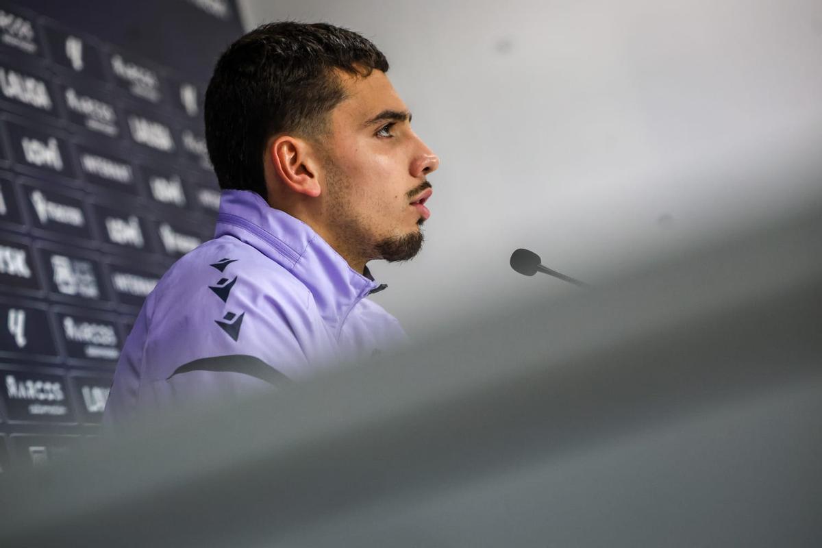 Matías Moreno, en la rueda de prensa previa al partido ante el Real Madrid.