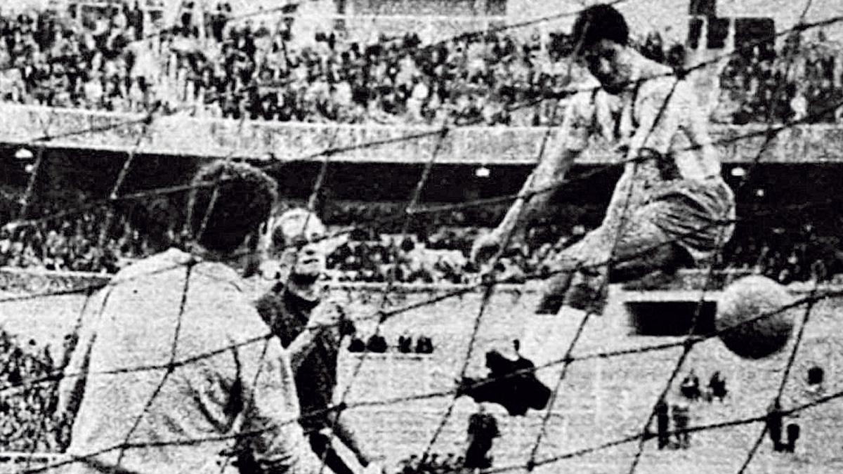 Este fue el gol de Idígoras en el desempate de 1963 contra el Mallorca