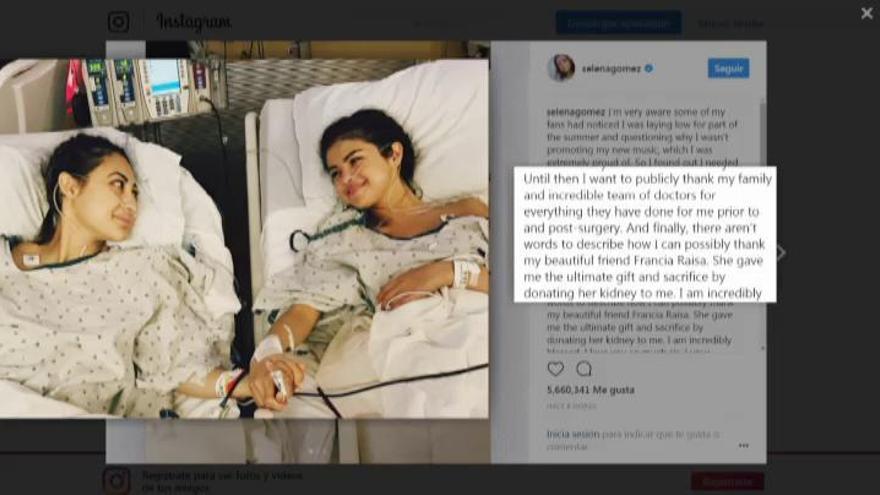 Selena Gómez revela que se sometió a un trasplante de riñón por el lupus que padece