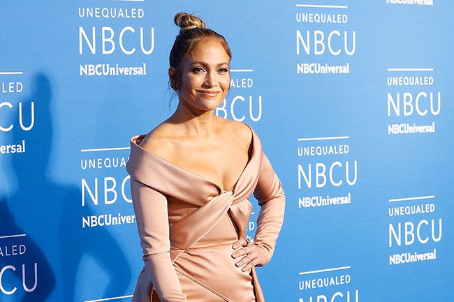 Jennifer Lopez durante un evento de la NBC