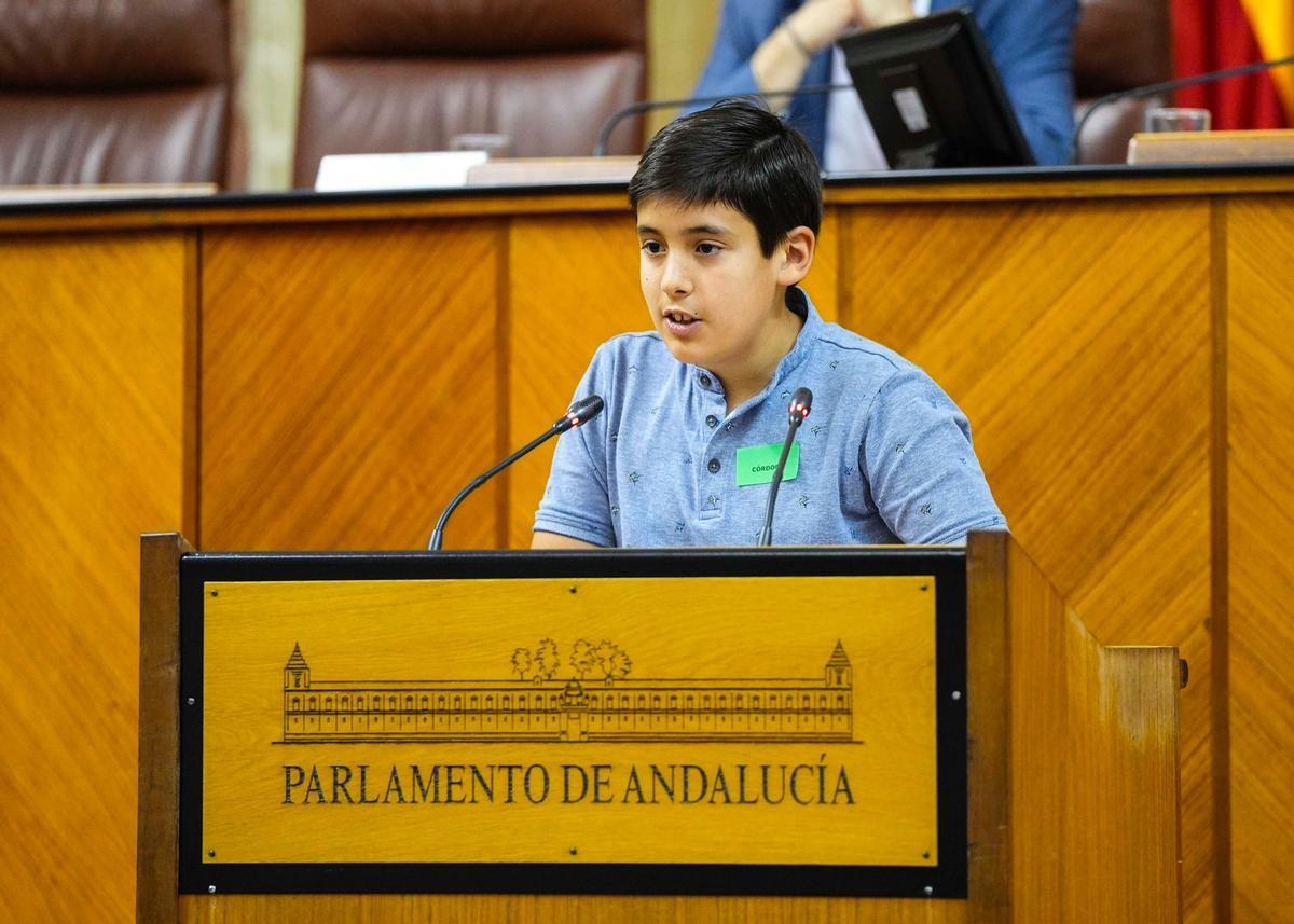 Por parte del colegio Tirso de Molina habló Álvaro Guerrero.