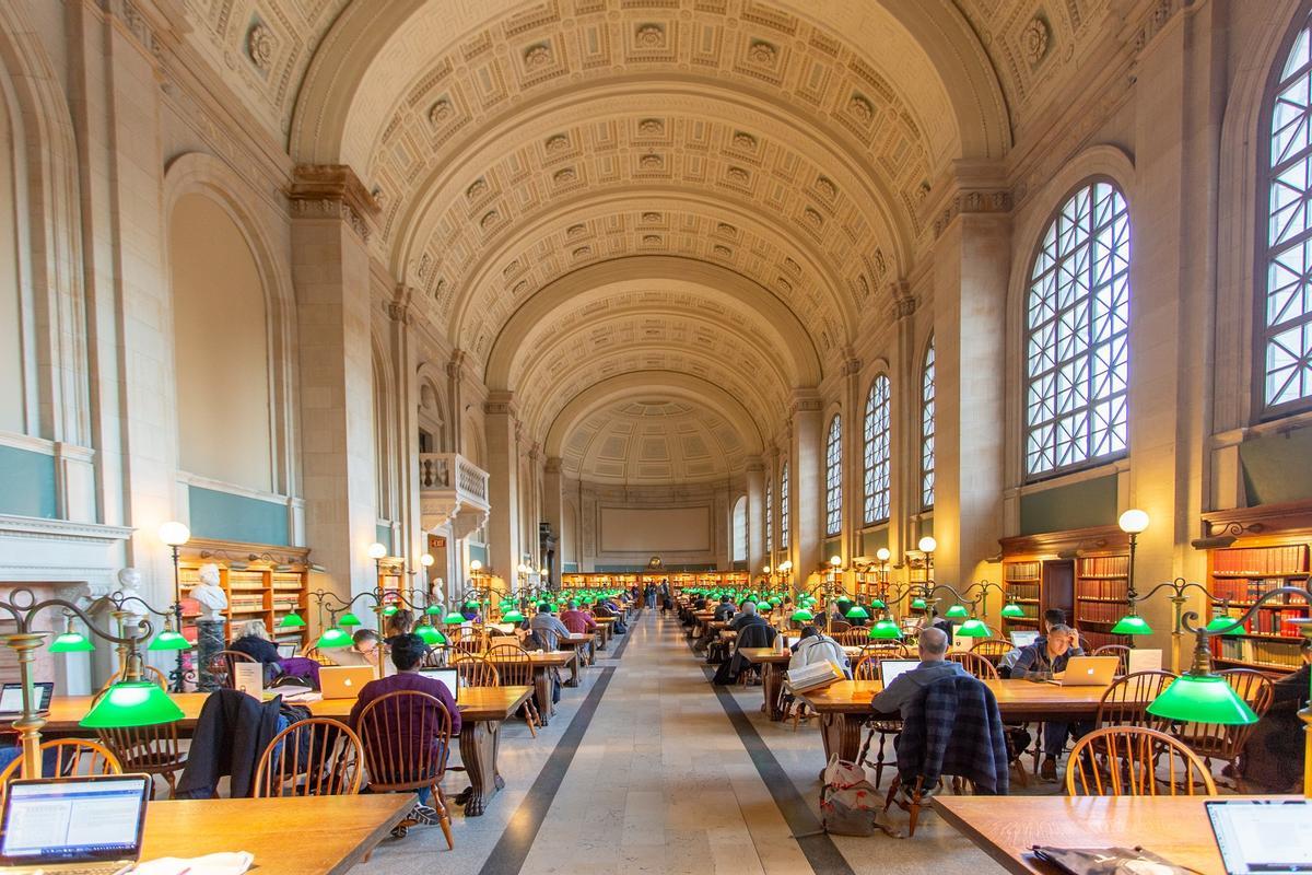 Biblioteca Pública de Boston, fundada por George Ticknor.