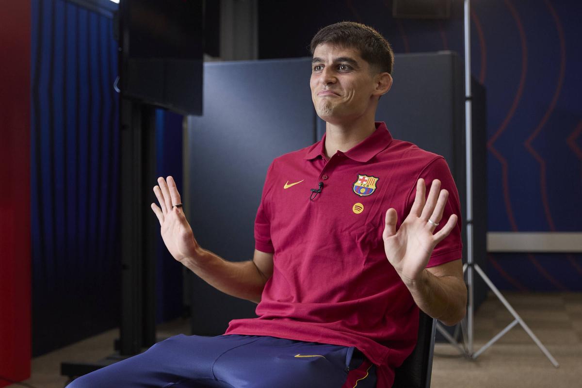Entrevista a Gerard Martín jugador del FC Barcelona Foto: Dani Barbeito Ciutat Esportiva Joan Gamper