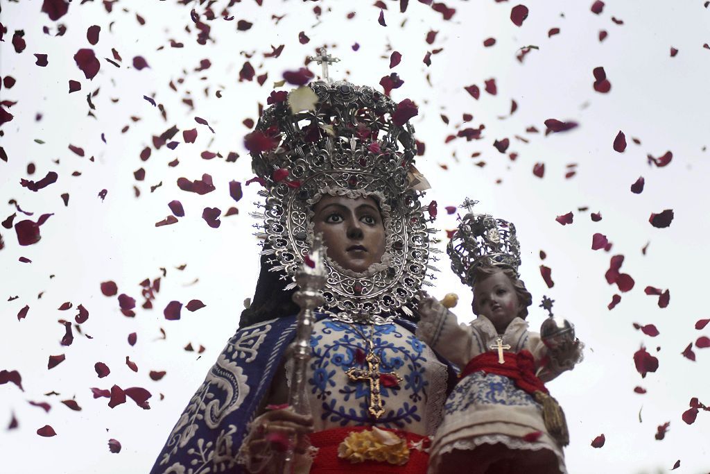 Romería de Murcia: Misa previa y primer tramo del recorrido