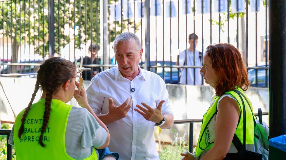Joan Baldoví en la jornada reivindicativa del IES Juan de Garay