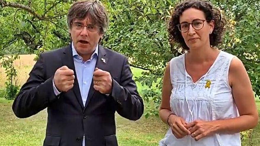 Puigdemont i Rovira van fer una crida a participar en la manifestació de l&#039;11-S.