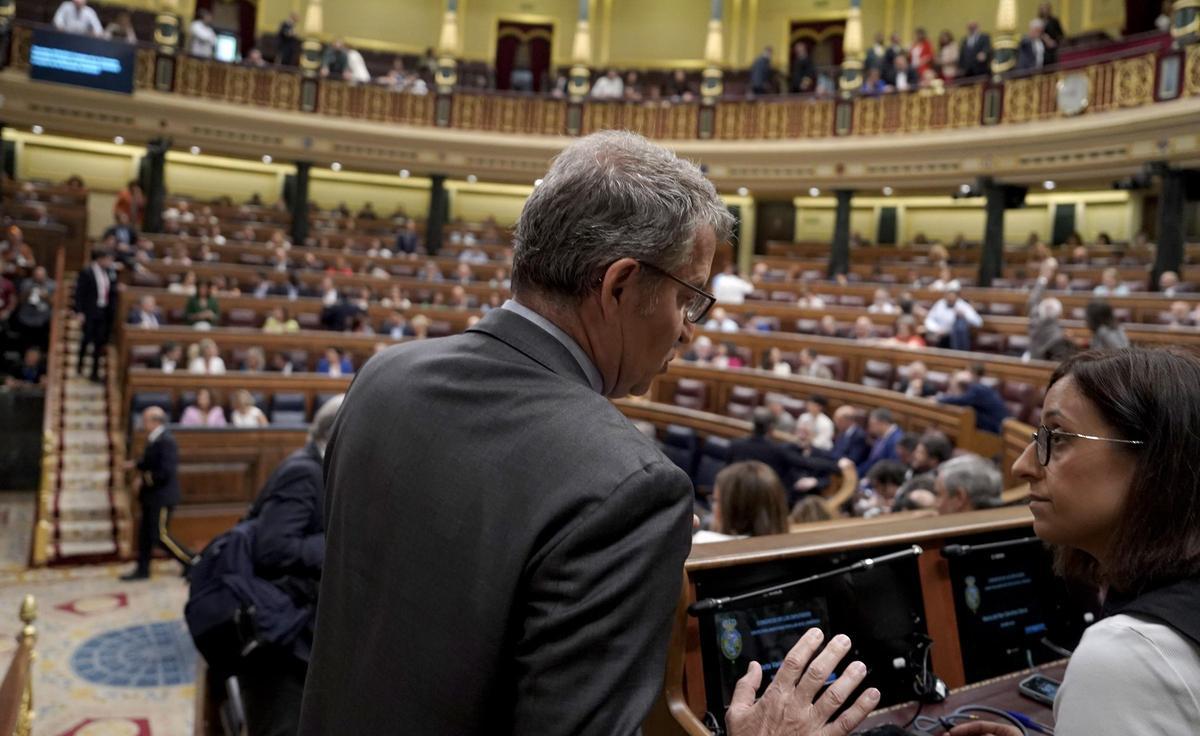 Feijóo en el pleno de aprobación definitiva de la ley de amnistía en el Congreso de los Diputados