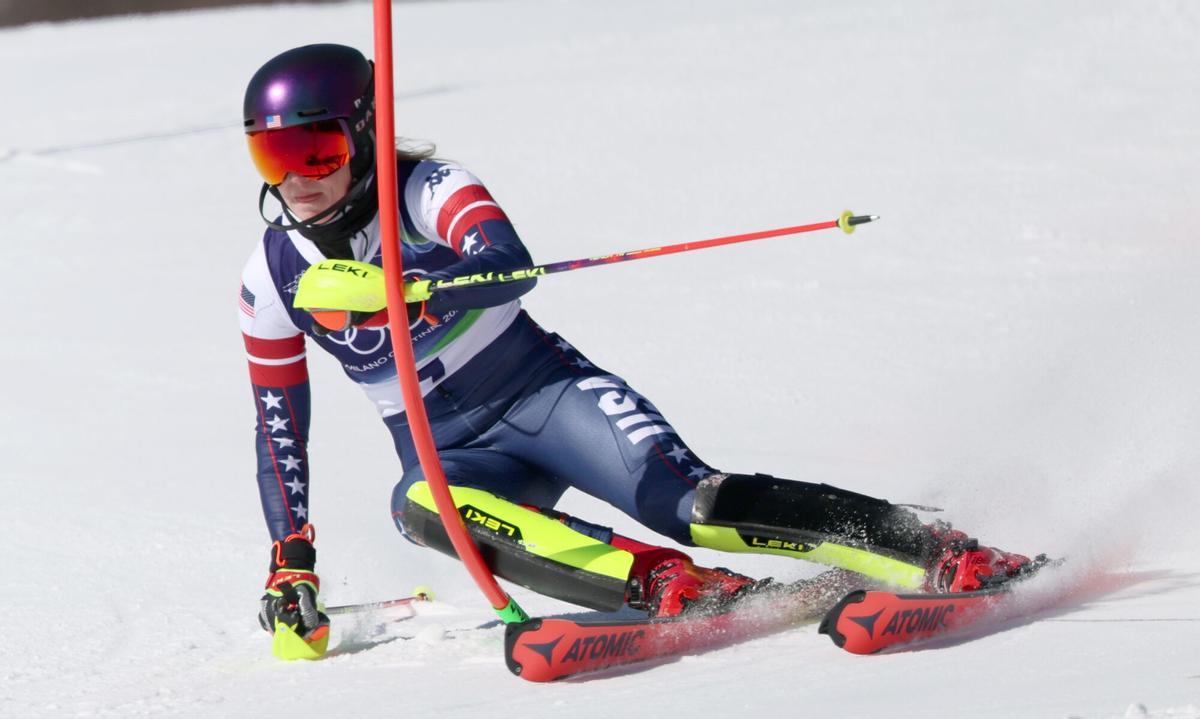 Mikaela Shiffrin, campeona olímpica de eslalon.