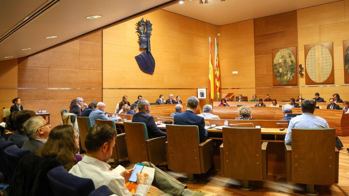 Último pleno ordinario de la Diputación de Valencia, hace unos días