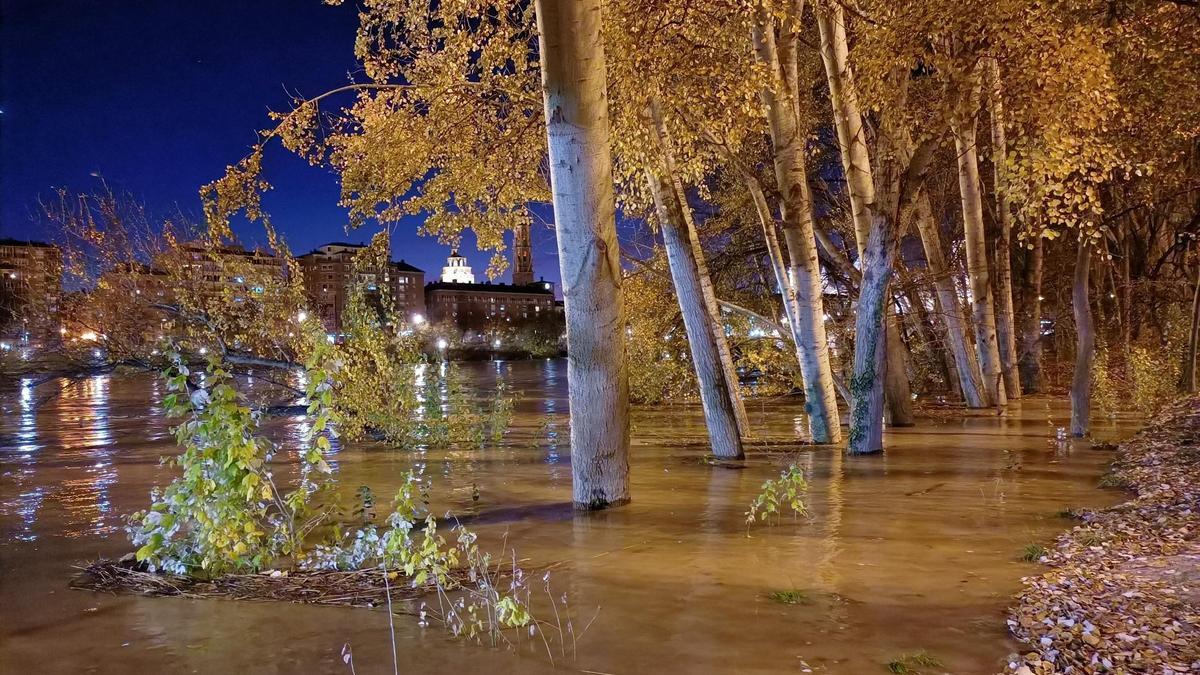 El Ebro ha alcanzado 1.709 metros cúbicos por segundo en la ciudad de Zaragoza