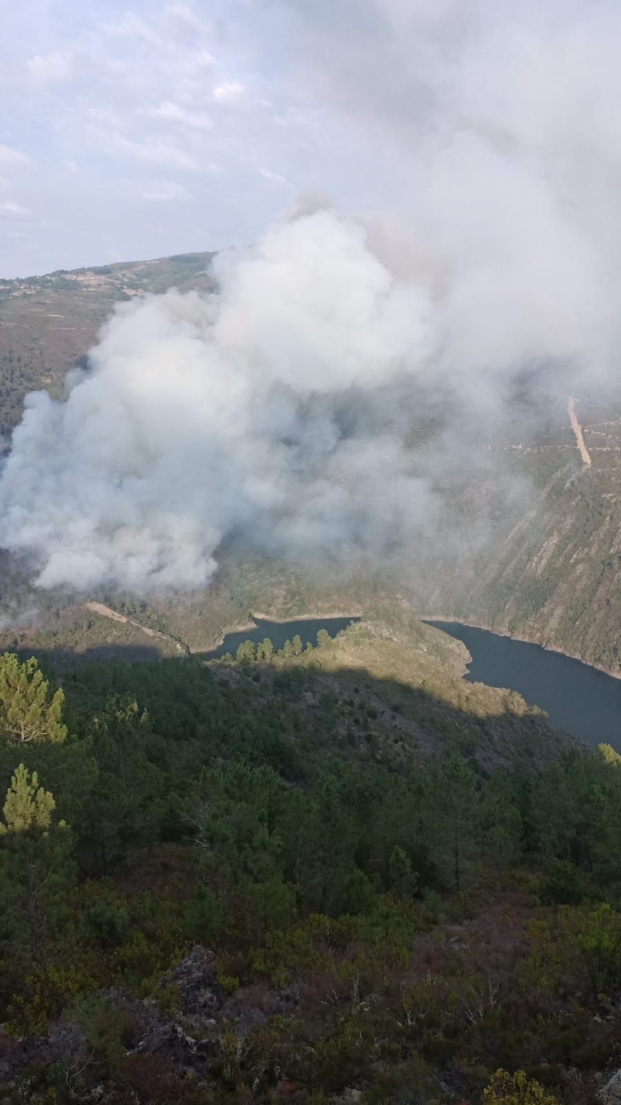 Imagen del incendio de Ribas de Sil