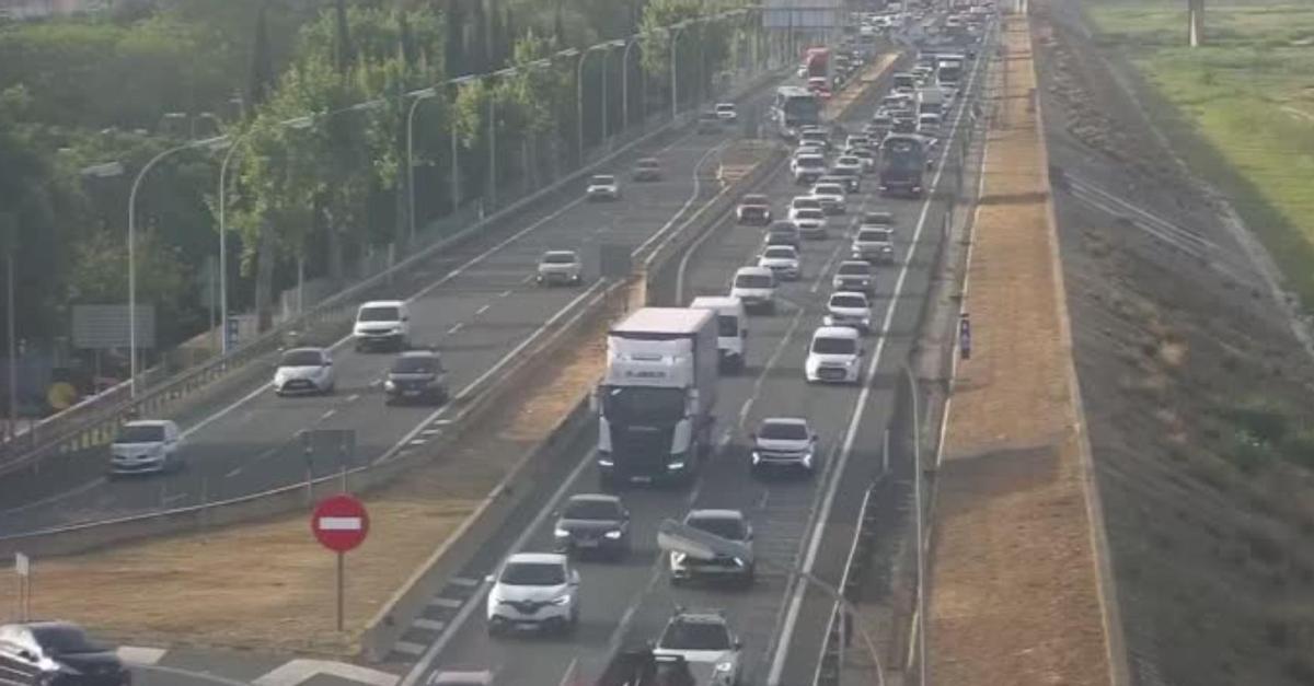 Estado del tráfico en Valencia a la altura de Quart de Poblet