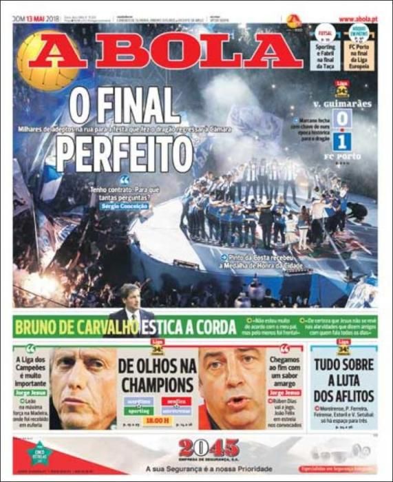 Las portadas de la prensa deportiva